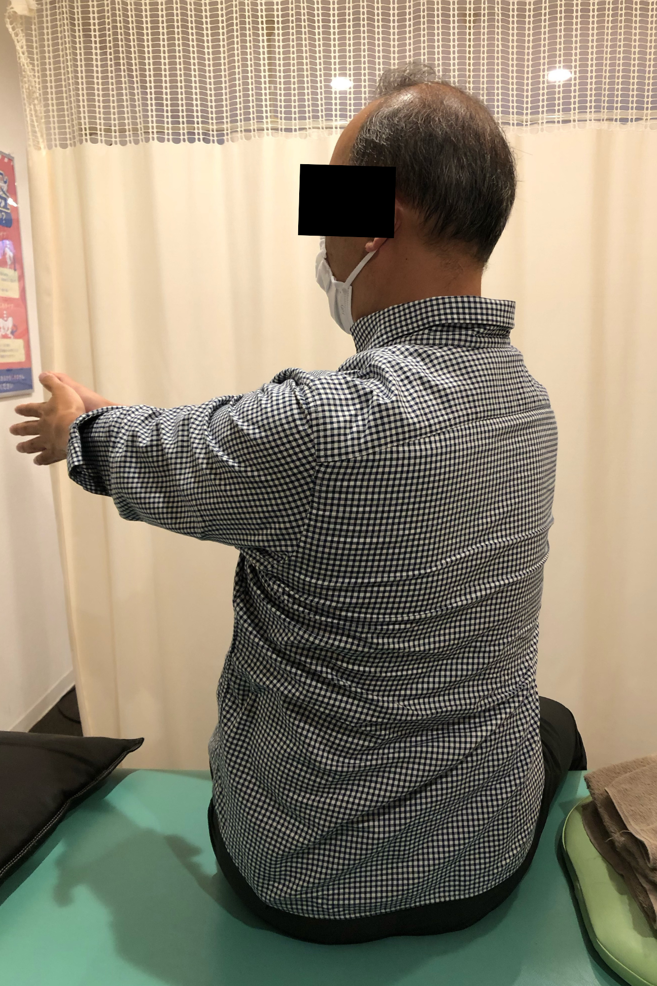 T様 初回・体幹の左回旋可動域