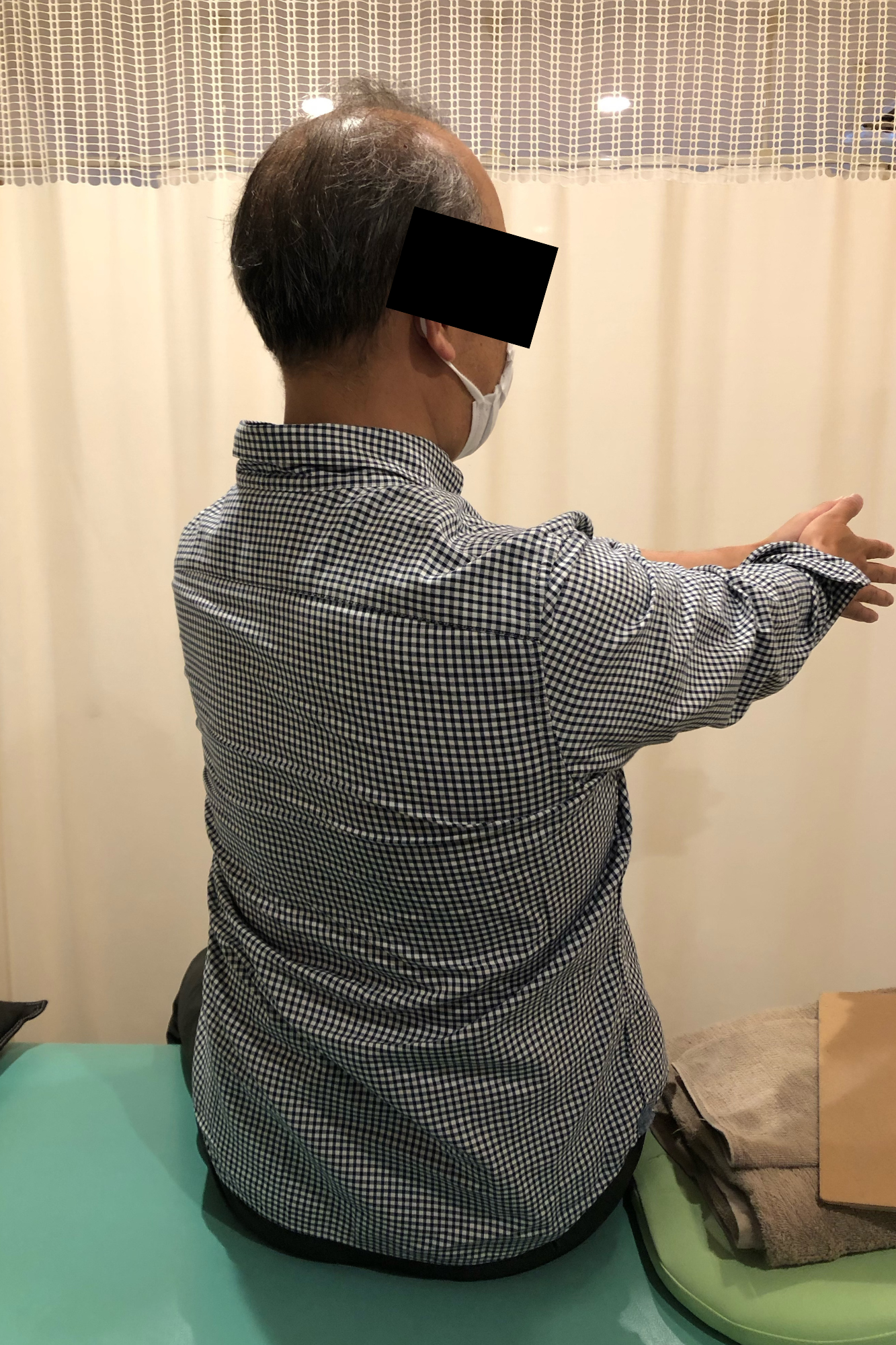 T様 初回・体幹の右回旋可動域