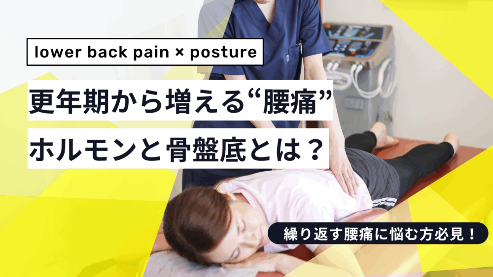 更年期から増える“腰痛”の特徴とは――エストロゲン低下と骨盤底から考える